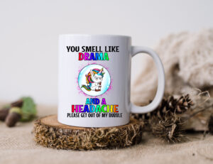 Keramikk krus Unicorn You smell like drama